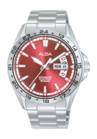 ALBA PHILIPPINES Alba Philippines Red Dial Stainless Steel Strap Date Display AL4477X1 Men's Automatic Watch 42mm