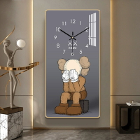 【時鐘掛鐘】晶瓷掛鐘 餐廳背景牆表房卡通時鐘 客廳現代簡約大氣鐘錶 免打孔靜音時鐘 裝飾畫掛鐘