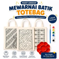 Paket Membatik Kain Tas Totebag, Tas Lukis 25x35, Prakarya Sekolah Tas Lukis, Bahan Ajar Prakarya Si