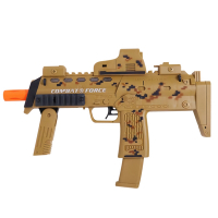 《Wrold Plice-迷彩版》燈光音效電動玩具軟彈槍 附12發軟彈