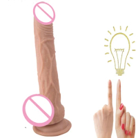 FAAK 9.44inches Length Finger Shape Penis Soft Skin Color Strong Chuck Dick Sex Toy For Porn Vagina Easy To Reach Sexual Orgasm