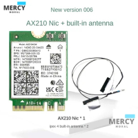 AX210 For WiFi6E Intel AX210NGW WiFi card Triple-band 2.4G/5G/6GHz Wireless Card Bluetooth 5.3 Wireless Card M.2 NGFF New