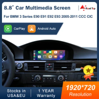 Wireless CarPlay Android Auto Car Multimedia For BMW 3 Series E90 E91 E92 E93 2005-2011 CCC CIC Screen Touch Display Navigation