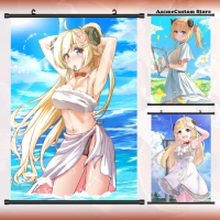 Game Hololive YouTube Tsunomaki Watame HD Wall Scroll Roll Painting Poster Hang Poster Decor Collectible Decoration Art Gift