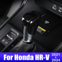 For Honda HR-V ZR-V HRV Vezel 2021 2022 2023 2024 Car Gear Shift Knob Gear Head Cover Trim ABS Carbon Fibre Accessories