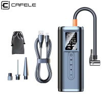 【日本代購】CAFELE 12V 車載空氣壓縮機便攜式電動氣泵無線汽車輪胎充氣機數位自行車幫浦適用於汽車配件