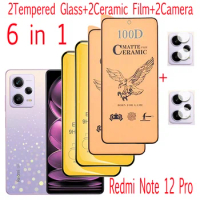 100D Redmi Note 12 Ceramic Film For Redmi Note 12 Pro Matte Glass For Xiaomi Redmi Note 12 Pro Glass Screen Protector Redmi Note 12 Pro Plus 5G Tempered Glass+ Ceramic Film + Camera