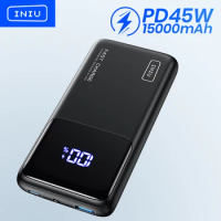INIU Power Bank 45W 15000mAh Fast Charge USB Type-C Portable Charger Battery Pack For iPhone Samsung iPad MacBook Tablet AirPods