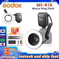 Godox MF-R76 RING76 5000k Macro LED Ring Light Speedlite Flash Light for Canon Nikon Camera DSLR 5D 6D 7D 60D 70D 80D D850 A7MIV