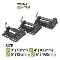 Catok Bor Duduk 3" 4" 5" 6" Ragum Bor Duduk milling Vice Catok Meja 75/100/125/150mm 5 Inch (125mm)
