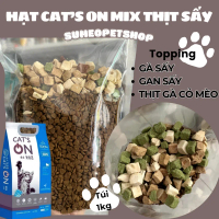 Hạt Cat's on 1kg cho mèo - Hạt CAT'S ON MIX THỊT SẤY - hạt Cat's On xuất xứ hàn quốc