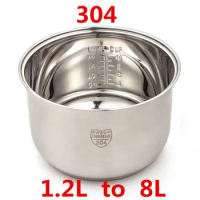 Non stick Cooking Pot 304 stainless steel rice cooker inner container Replacement Accessories food Rice Cooker POT cookware