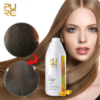 PURC Brazilian Keratin Treatment Formalin Pure Keratin Straightening Smoothing Repair Frizz Damaged Dry Hair Care 1000ml