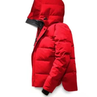 Canadian Style Classic Warm Hooded Flight Jacket Down Jacket Couple Coat Pie Overcome