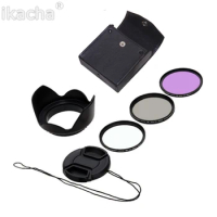 ikacha 49mm 58mm 67mm 55mm UV Filter 52mm FLD CPL Set Lens Hood for Canon eos 600d Sony for Nikon d7100 5200 d5300 d3300