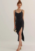 AIR SPACE Padded Midi Slip Dress