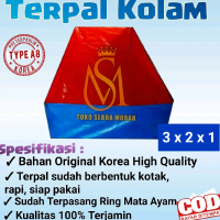 TERPAL KOLAM 3X2X1 A8-A12 TEBAL BERKUALITAS