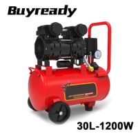 220V 30L 1200W Oil Free Silent Air Compressor Small Air Pump Industrial Air Compressor Portable Air Compressor