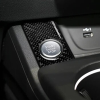 Auto Interior Carbon Fiber Car One-Click Start Up Engine Button Panel Sticker Trim For Audi A4 B9 RS4 S4 2017 2018 2019 2020