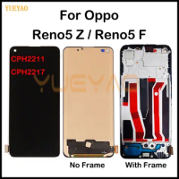 For Oppo Reno5 Z / For Oppo Reno5 F LCD Display Touch Screen For Oppo Reno 5Z 5F 5 Z F LCD Display With Frame Replacement Parts