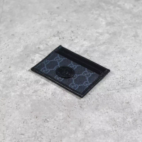 Gucci Dompet GUCCI GG MONOGRAM BLACK OVAL LOGO CARD HOLDER 100% ORIGINAL