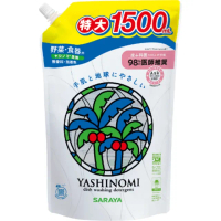 【SARAYA】YASHINOMI 無香料著色環保洗碗精補充包 1500ml