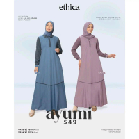 Gamis ETHICA Ayumi 549 Blue ,Mauve/Gamis Ethica Terbaru