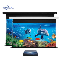100 inch PET Crystal Motorized Drop Down projection Screen ALR Projector Screen For 4K Ultra Short Throw Projector