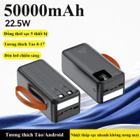Sạc Dự Phòng 50000mAh Sạc Nhanh 22,5W Có Đèn Led Tích Hợp Dây Sạc Hỗ Trợ Sạc Nhiều Thiết Bị