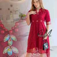 Dress Brukat Modern Terbaru || Dress Natal || Dress Pesta Kristen || Dress Pesta || Dress Acara Nata