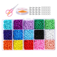 Czech Crystal Glass Seed Beads Kit Charm ABS Pearl Bead Box For DIY Bracelet Necklace Jewelry Making Lobster Clasps Cord Set
