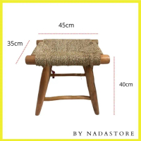 STOOL SEAGRASS RECTAGLE AESTHETIC / STOOL SEAGRAS / KURSI SEAGRASS