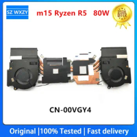 NEW Original For Dell Alienware M15 Ryzen R5 80W Laptop CPU GPU Cooling Fan Heatsink Module Assembly 0VGY4 00VGY4