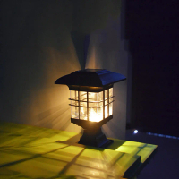 【Pengiriman Lokal】Hiberry energi surya Lampu pilar Lampu dinding di luar Lampu lapangan gerbang vill