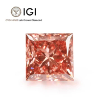 Princess Lab Diamond VVS VS Fancy Pink Diamond IGI GIA AGL Certified CVD HPHT 1.5carat 3carat 4carat Lab Grown Diamond