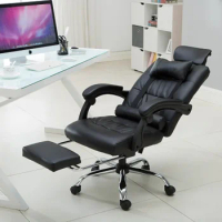 Home Office Reclining Boss Chair Lift Swivel Chair Massage Footrest Executive Chair