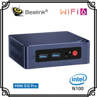 Beelink MINI S12 Pro Mini PC 12th Gen Intel Alder Lake N100 16GB DDR4 500GB SSD Wifi6 BT 1000M Desktop Computer