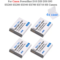 NB-6LH NB-6L NB6L Camera Battery for Canon PowerShot S90 SD770 D10 HS SX520 SX530 SX540 SX600 SX610 SX700