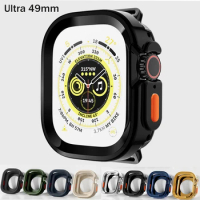 Case For Apple Watch Ultra band 49mm Full Coverage TPU Bezel for Iwatch Series 8 Shell Frame Protector Bumper Accessories Cover