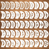 50 Pcs Face Paint Stencils Body Facial Painting Templates Diverse Designs for Makeup Halloween Party