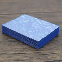 100PCS/Lot Blue Matte Laser Gemstone Glass Broken Flashing Card Film Holographic Card Sleeves 66x91mm Pkm/MGT Card protector