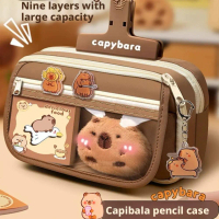 Nine layer Large Capacity Pencil Case For Boys And Girls, Flip top Pencil Box, High value P7E6