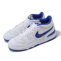 【NIKE 耐吉】休閒鞋 Attack Game Royal 白 藍 男鞋 棋盤格 經典 復古網球鞋(FB1447-100)