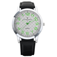 Valentino Coupeau 范倫鐵諾 古柏 時光倒流系列腕錶(白面/綠字/皮帶)