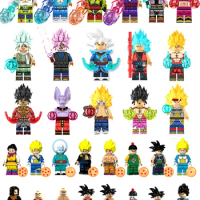 KF6181A Dragon Ball Anime Cartoon Goku Vegeta Dragon Buliding Blocks Bricks Mini Action Figures Kids Assembl Toys Birthday Gift