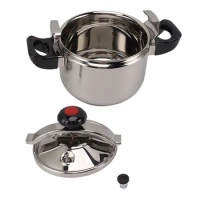Stainless Steel Pressure Cooker Multi Functional Pressure Cooker High Temperature Resistant Double Bottom for Induction Stove