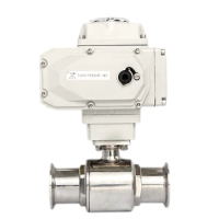 63mm SS304 tri clamp motorized ball valve 2 Way electric Sanitary electric Ball Valve