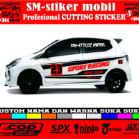 promo 1set kanan kiri stiker mobil agya ayla brio mobilio stiker variasi mobil agya