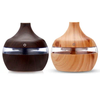 Wood Ultrasonic Nano Spray Moisturizing Air Humidifier Essential Oil Diffuser LED Colorful Aromatherapy Mist Maker