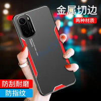 metal silicone Phone back funda cover case for Xiaomi Poco F3 Redmi K40 Pro Redmi K40 Shockproof phone case
